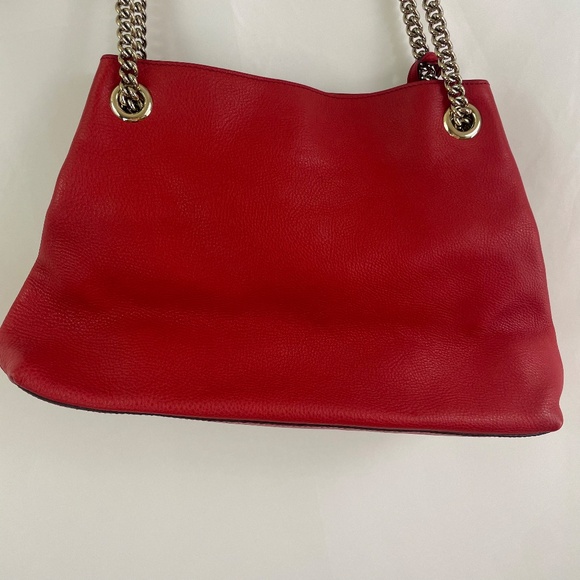 Gucci Red Soho Chain Leather Bag - Picture 5 of 16